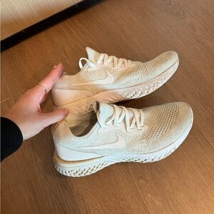 Nike Women's Cream Knit Running Sneakers